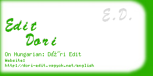 edit dori business card